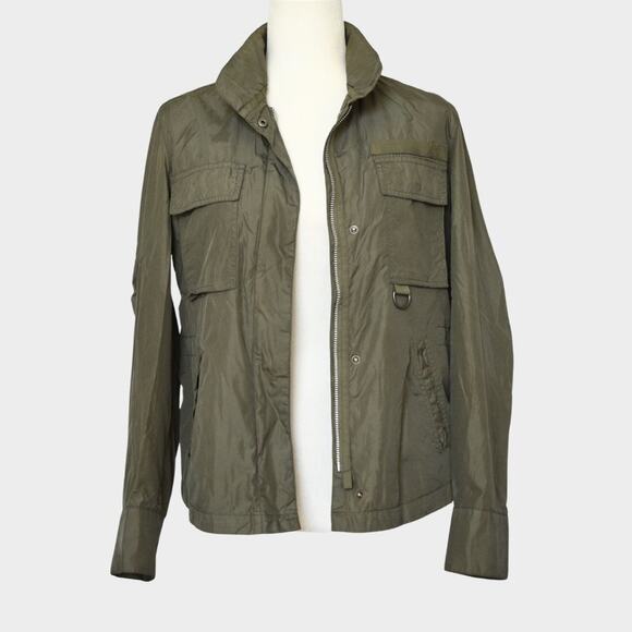 GAP Women's Army Green Rain Coat Utility Jacket Size S - Picture 2 of 10